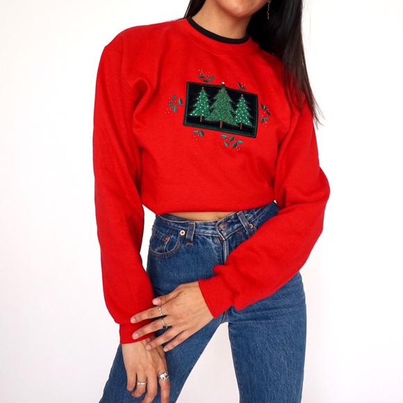 Vintage 90s Christmas/Holiday Pullover Sweatshirt - Picture 1 of 4